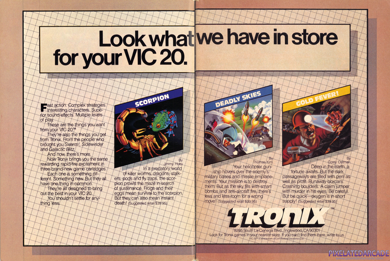  Advertisement: Tronix August 1983 magazine ad
