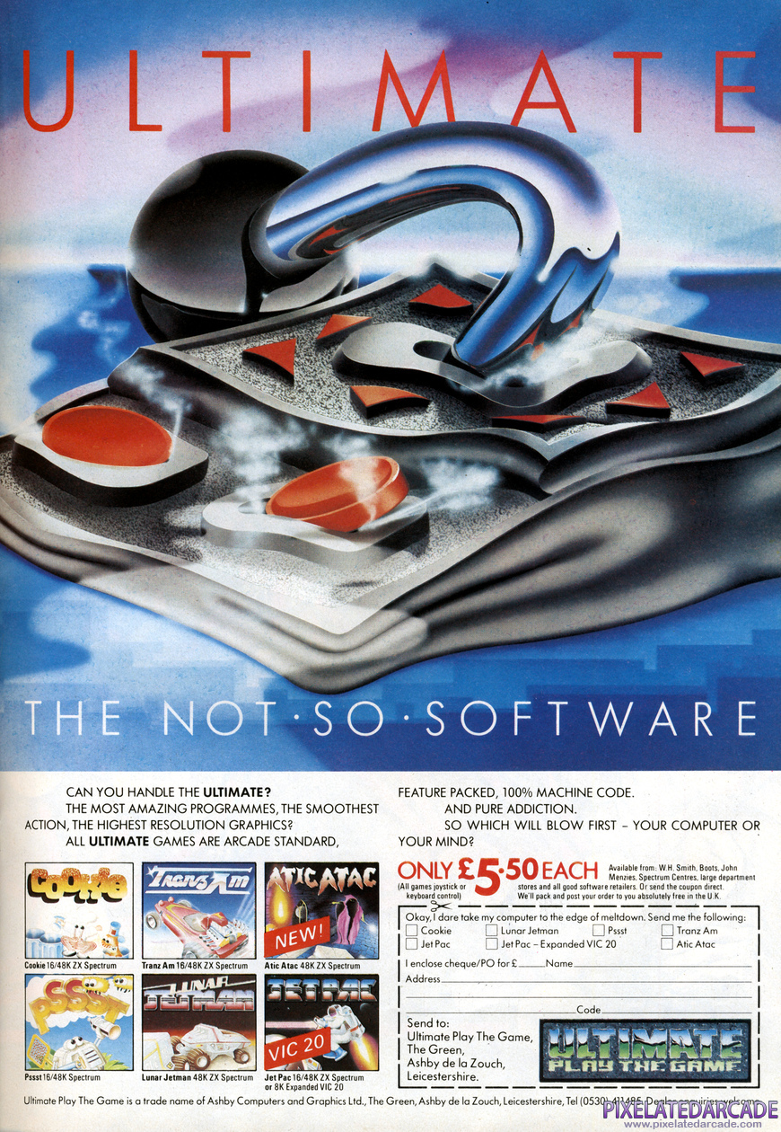 Ultimate Play the Game Advertisement: March 1984 magazine ad