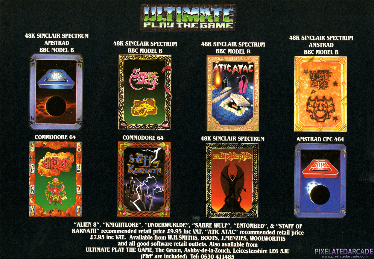 Sabre Wulf Advertisement: Ultimate Play the Game June 1985 magazine ad