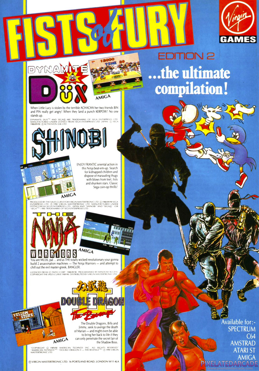 Shinobi Advertisement: Virgin Games April 1991 magazine ad