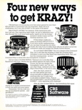 CBS Software April 1983 magazine ad