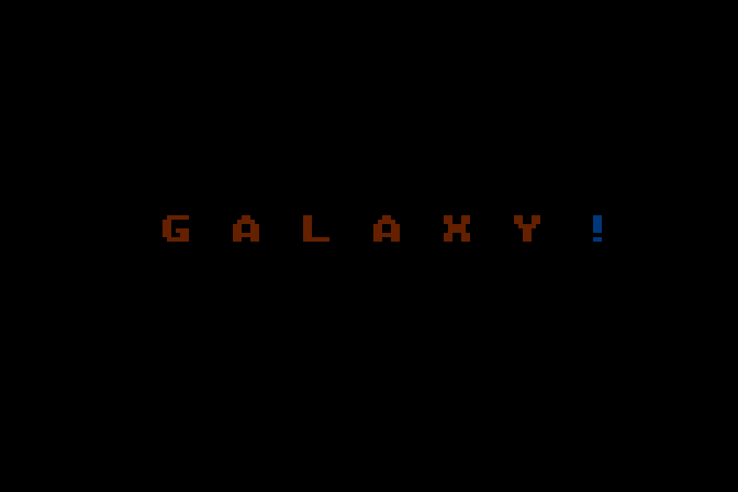 Galaxy Atari 8-bit Screenshot: Title screen.