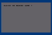 Galaxy for Atari 8-bit - Continue an old game or start a new game?