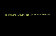 Galaxy for Commodore 64 - Continue an old game, or start a new game?