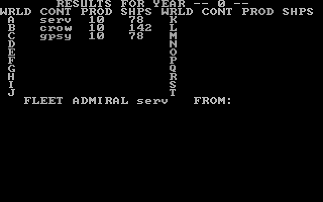 Galaxy IBM PC/Compatibles Screenshot: Issuing orders