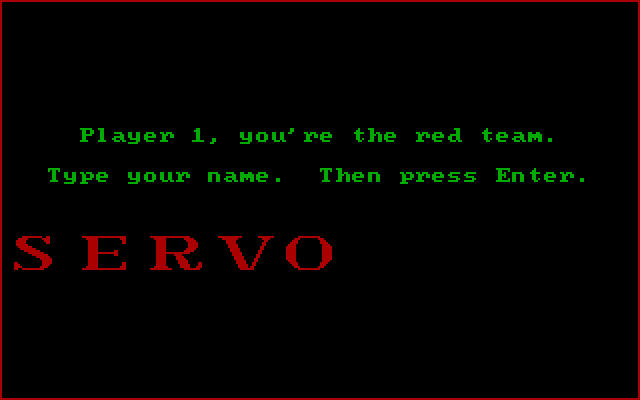 Fun House IBM PC/Compatibles Screenshot: Player one, enter your name...