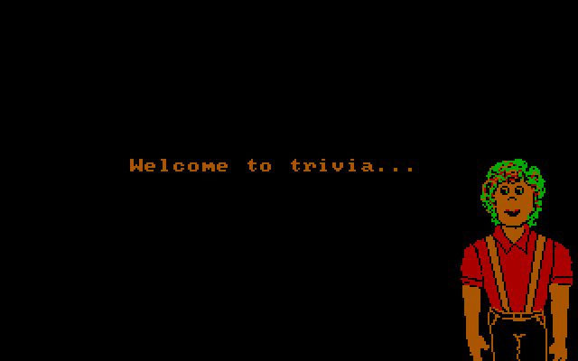 Fun House IBM PC/Compatibles Screenshot: Ready for a trivia round?