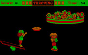 Fun House for IBM PC/Compatibles - Throwing pies at a target...