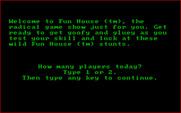 Fun House for IBM PC/Compatibles - Welcome to the game!