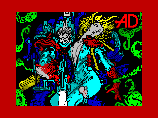 Mega-Corp ZX Spectrum Screenshot: Loading screen.