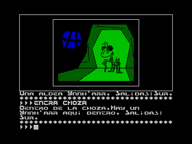 Mega-Corp ZX Spectrum Screenshot: Here's an interesting character...