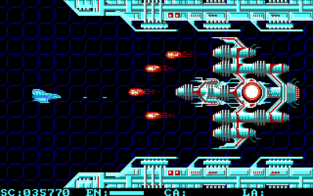 Menace IBM PC/Compatibles Screenshot: Second level boss.