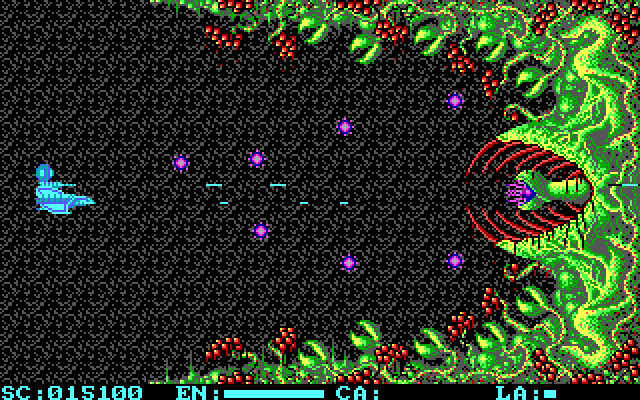 Menace IBM PC/Compatibles Screenshot: The fourth end of level boss.