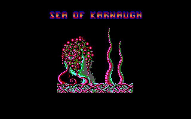 Menace IBM PC/Compatibles Screenshot: The first world is the Sea of Karnaugh.