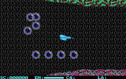 Menace for IBM PC/Compatibles - A wave of bubble enemies appears first...