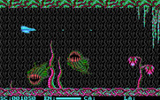 Menace for IBM PC/Compatibles - Giant monsters dive up and down...