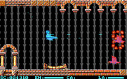 Menace for IBM PC/Compatibles - Attacking the phoenix-like opponents.