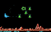Menace for IBM PC/Compatibles - A green alien formation appears...
