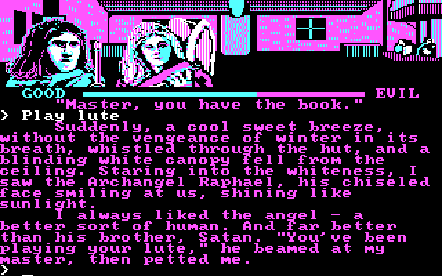 I, Damiano: The Wizard of Partestrada IBM PC/Compatibles Screenshot: Meet the Archangel Raphael