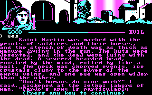 I, Damiano: The Wizard of Partestrada IBM PC/Compatibles Screenshot: Saint Martin seems like a horrible place, but is it?