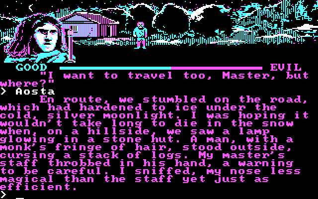 I, Damiano: The Wizard of Partestrada IBM PC/Compatibles Screenshot: A road trip to Aosta