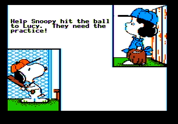 Peanuts Maze Marathon Apple II Screenshot: Starting the next maze...