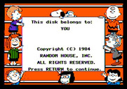 Peanuts Maze Marathon for Apple II - Loading screen.