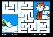 Peanuts Maze Marathon for Apple II - Maze completed!