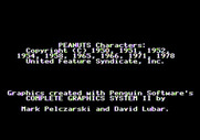 Peanuts Maze Marathon for Apple II - Copyright information.