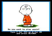 Peanuts Maze Marathon for Apple II - Maze complete, play again?