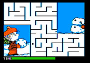 Peanuts Maze Marathon for Apple II - Attempting to solve the maze...