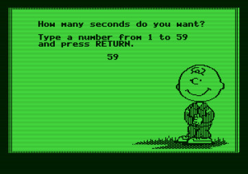 Peanuts Maze Marathon for Apple II - You can optionally set time limits as short as a few seconds...