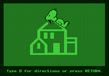 Peanuts Maze Marathon for Apple II - Random House logo; Press "D" to view the game directions.