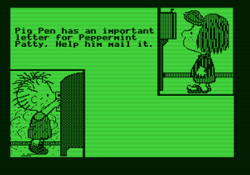 Peanuts Maze Marathon for Apple II - Helping out Pig Pen...