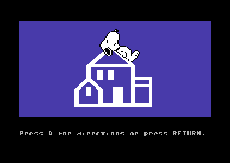 Peanuts Maze Marathon Commodore 64 Screenshot: Random House logo.