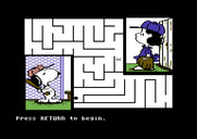 Peanuts Maze Marathon for Commodore 64 - Ready to help Snoopy play baseball?