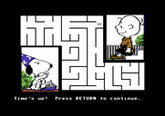 Peanuts Maze Marathon for Commodore 64 - Oops, I ran out of time!
