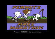 Peanuts Maze Marathon for Commodore 64 - Title screen.