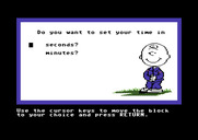 Peanuts Maze Marathon for Commodore 64 - You can optionally select any time limit you want.