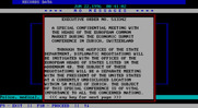 President is Missing, The for IBM PC/Compatibles - Reading an executive order.