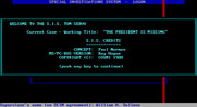 President is Missing, The for IBM PC/Compatibles - Title screen.