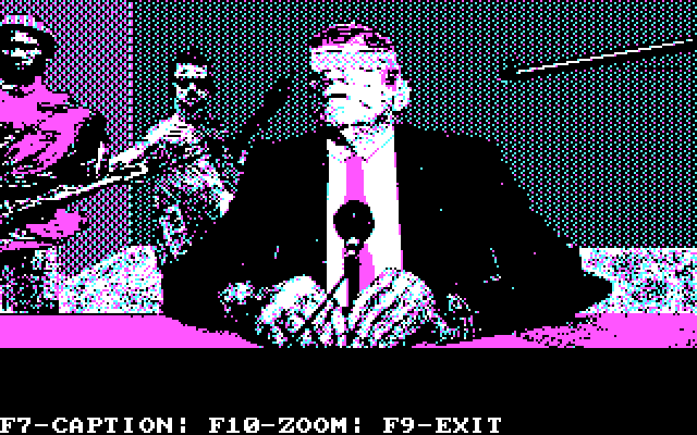 President is Missing, The IBM PC/Compatibles Screenshot: The president is being held hostage!