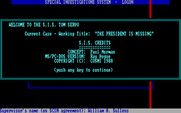 President is Missing, The for IBM PC/Compatibles - Title screen.