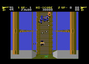 Ikari Warriors for Atari 7800 - Crossing a heavily guarded bridge...