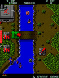 Ikari Warriors for Arcade - Some tanks are available on the left side of the river...