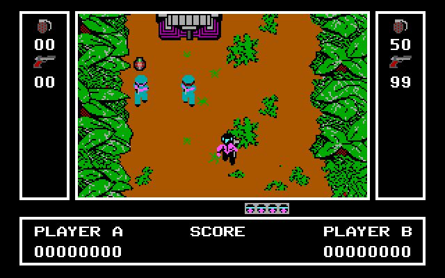 Ikari Warriors IBM PC/Compatibles Screenshot: Game start.