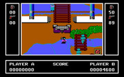 Ikari Warriors for IBM PC/Compatibles - Enemies approach from all directions.