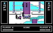 Ikari Warriors for IBM PC/Compatibles - Lots of opponents attack you on this bridge.