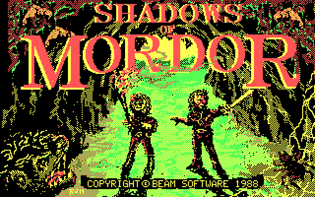 Shadows of Mordor, The IBM PC/Compatibles Screenshot: Title screen.