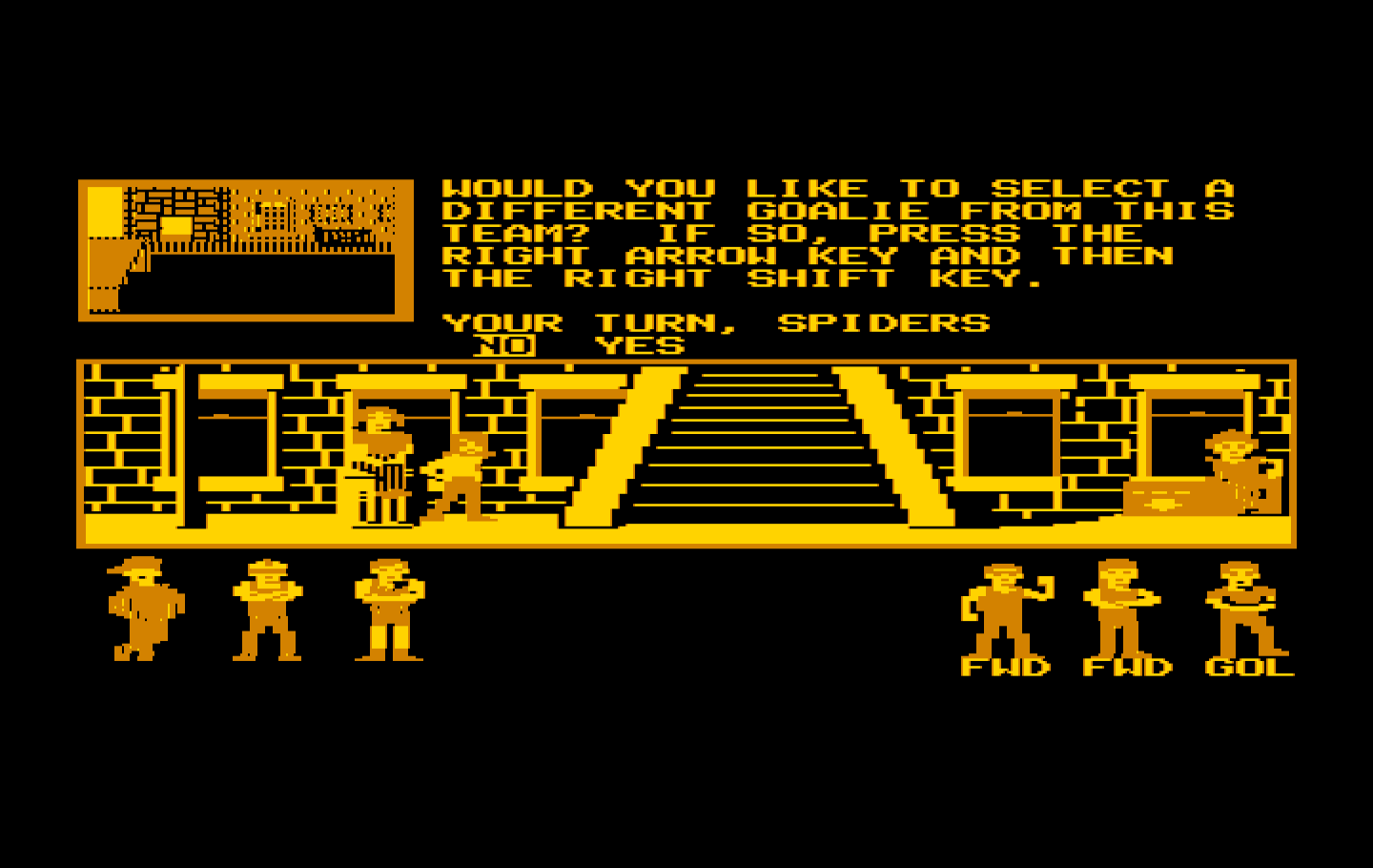 Street Sports Soccer IBM PC/Compatibles Screenshot: Setting up the teams...